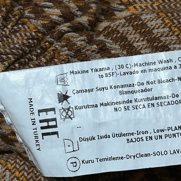 Nocturne Plaid Pull On Trouser Pant Relax High Rise Preppy Skate Rave Women 42 - Picture 7 of 8